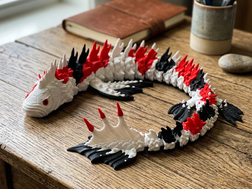 Poisson Koi Flexi Épineux | Jouet de Bureau Articulé