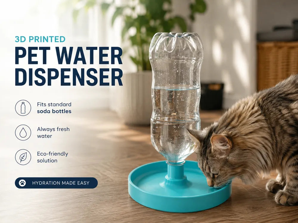 Distributeur d'eau automatique pour animaux – Compatible bouteille standard